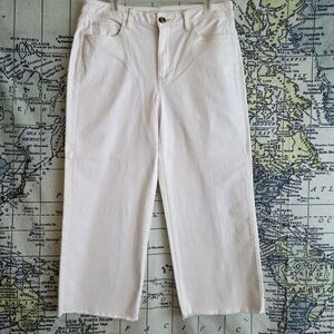Sonoma Women's Cropped White Jeans